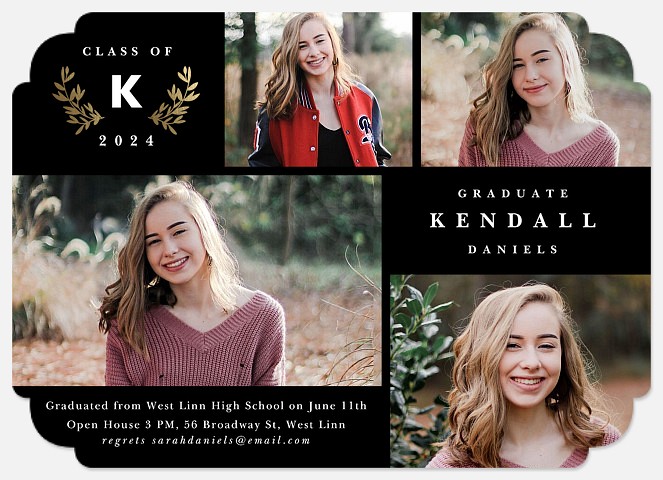 Sparkling Laurels Graduation Cards