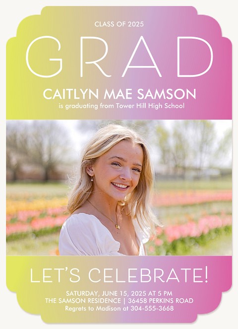 Vivid Vibes Graduation Cards