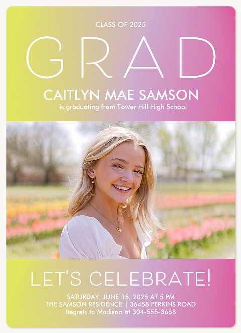 Vivid Vibes Graduation Cards