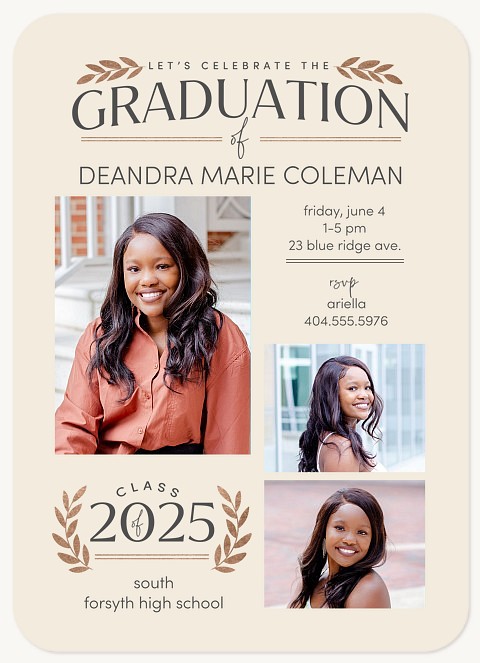 Collegiate Collage Graduation Invitations