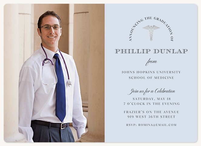 Simple Doctorate Graduation Announcements