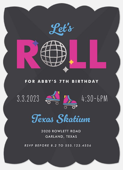 Let's Roll Kids' Birthday Invitations