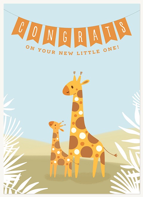 Giraffe Congrats Greeting Cards