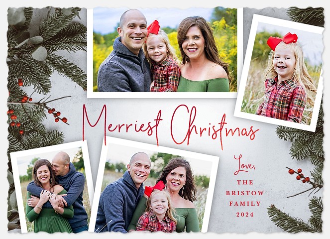 Festive Nature Holiday Photo Cards