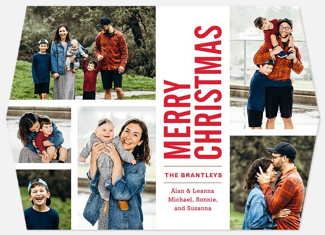 Modern Collage Holiday Photo Cards