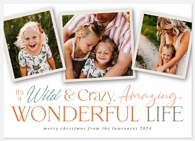 Wild Crazy Amazing Holiday Photo Cards