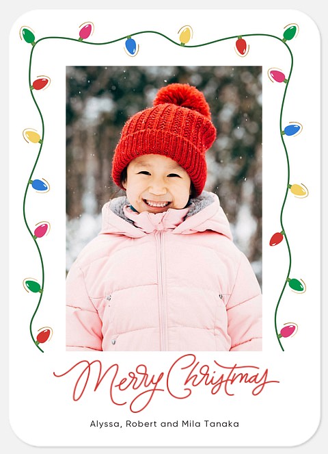 Classic Bulbs Holiday Photo Cards