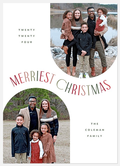 Wavy Type Holiday Photo Cards