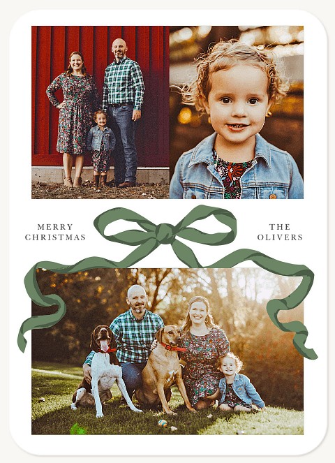 Big Bow Personalized Holiday Cards