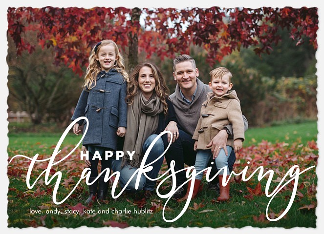 Happy Script Thanksgiving Cards