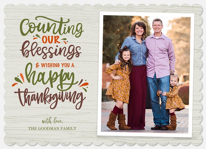 Counting Blessings Thanksgiving Cards