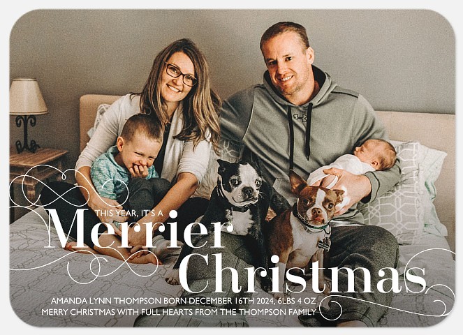 Merrier Christmas Holiday Photo Cards