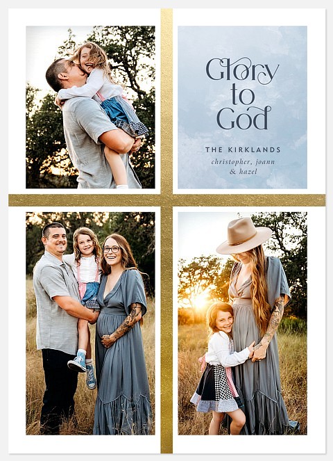 Golden Cross Holiday Photo Cards