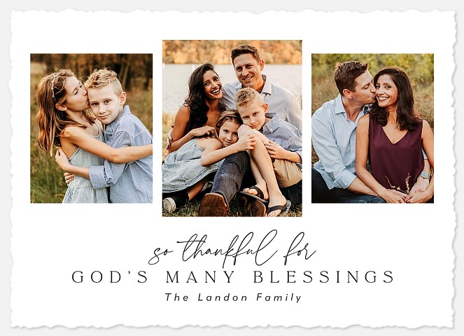 Simple Blessings Holiday Photo Cards