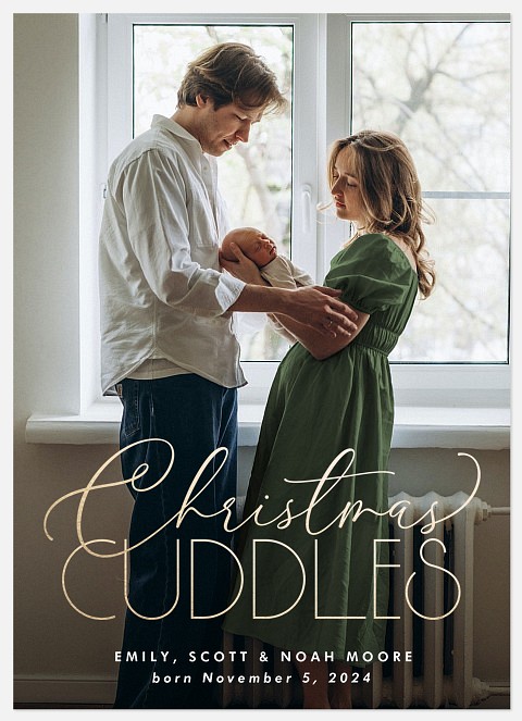 Christmas Cuddles Holiday Photo Cards