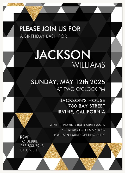 Modern Excellence Teen Birthday Invitations