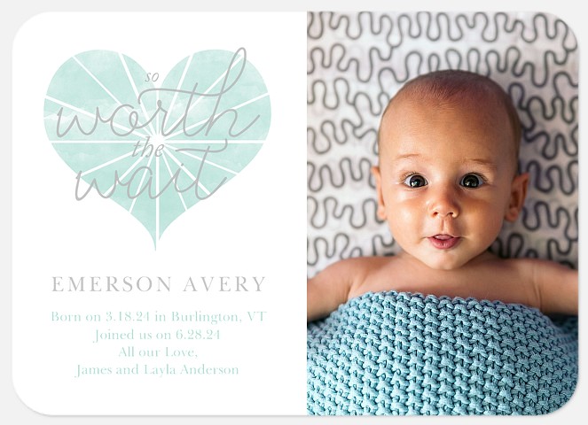 HeartBurst Baby Birth Announcements