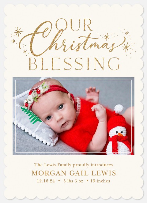 Our Christmas Blessing Holiday Photo Cards