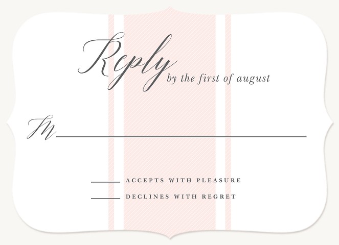 Blush Lines Wedding RSVP Cards