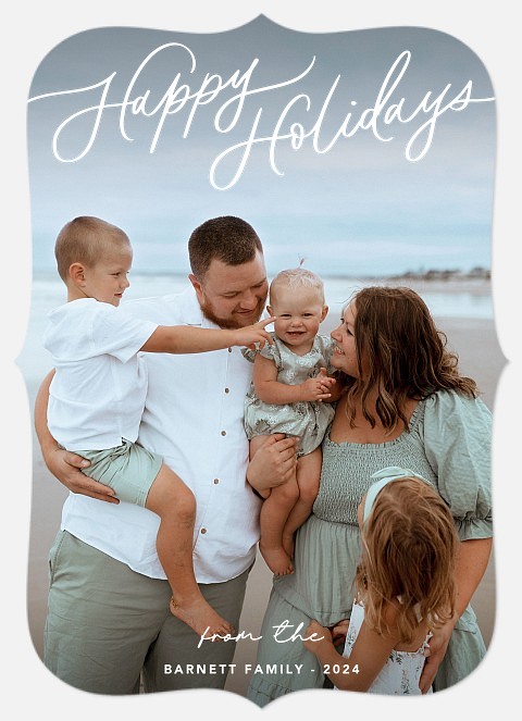 Scripted Text Holiday Photo Cards