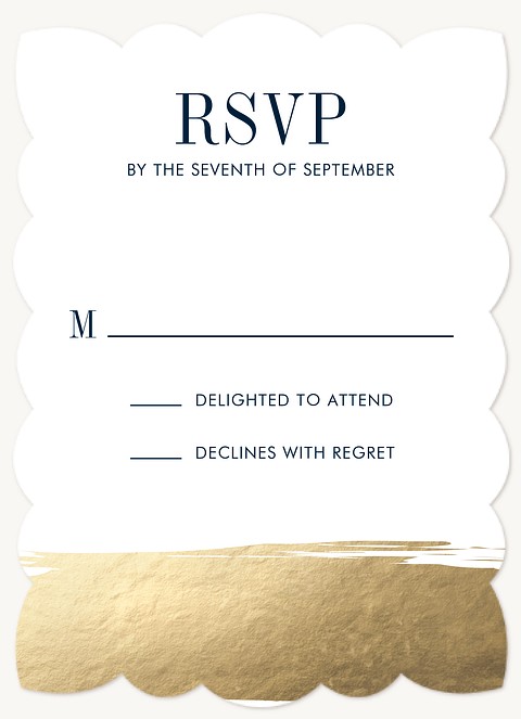 Brushed Bright Bar Mitzvah RSVP Cards