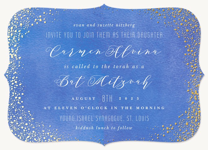 Windswept Bat Mitzvah Invitations