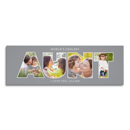 Aunt/Uncle Typography Photo Canvas