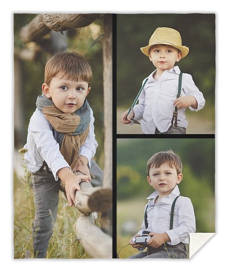 Three Photo Gallery Custom Blankets