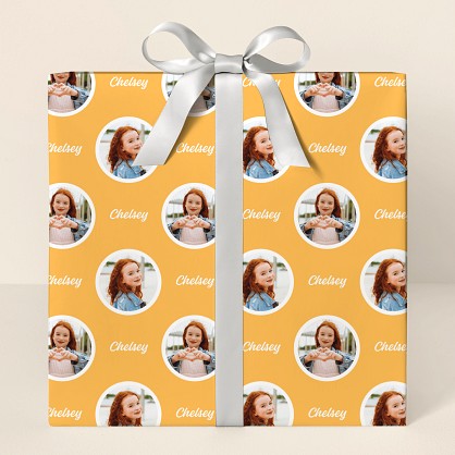 Smiling Circles Photo Wrapping Paper