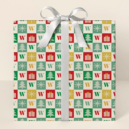 Winter Patchwork Wrapping Paper