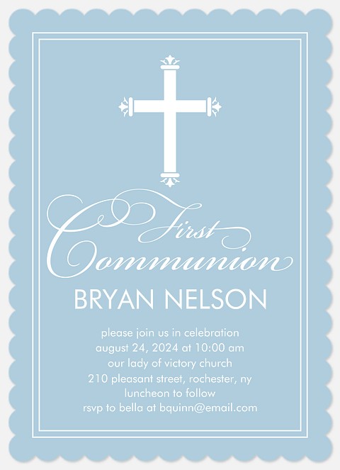 Faithful Tradition  First Communion Invitations