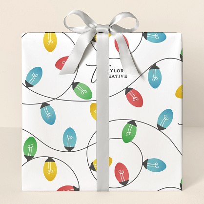 Merry Bulbs Wrapping Paper