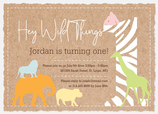 Wild Things Kids' Birthday Invitations