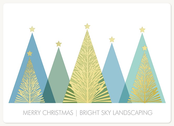 Modernist Trees Holiday & Christmas Magnet Cards