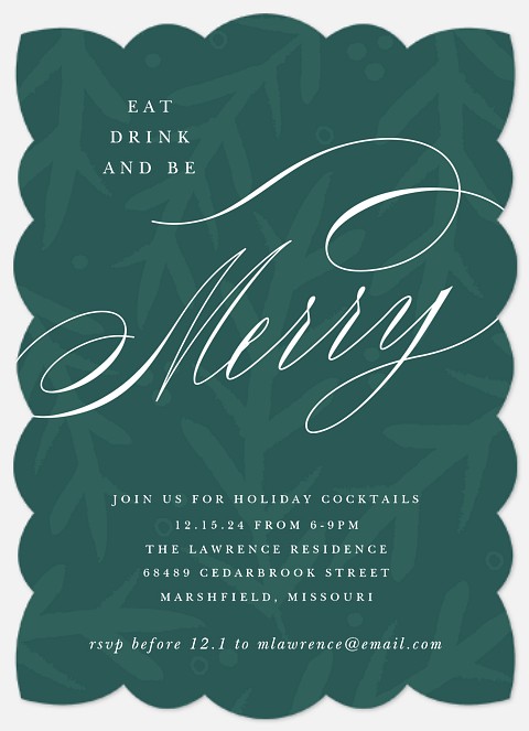 Woodland Gathering Holiday Party Invitations