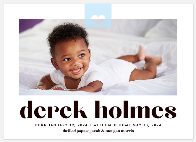 Heartfelt Baby Birth Announcements