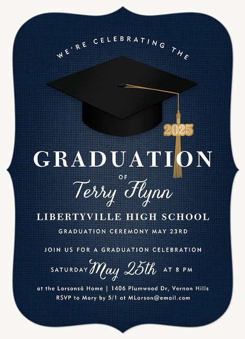 Cap & Tassel Graduation Invitations