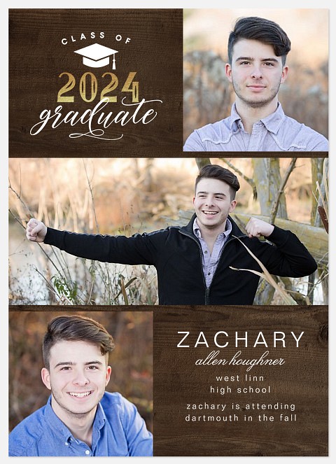 Rustic Album Graduation Cards