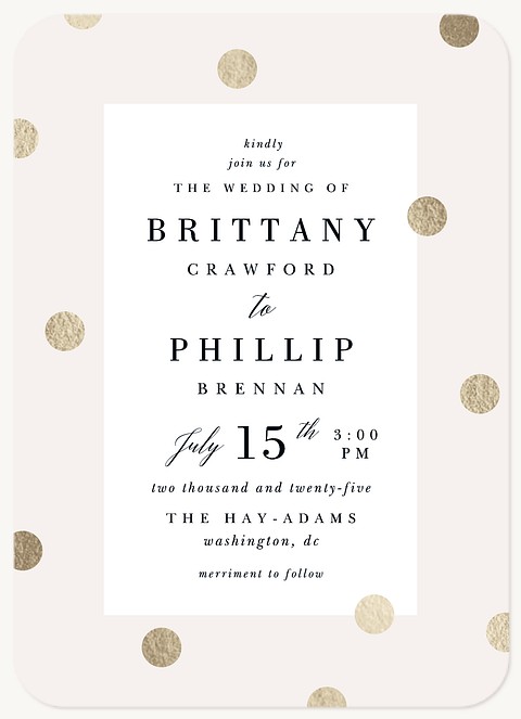 Modern Gilding Wedding Invitations