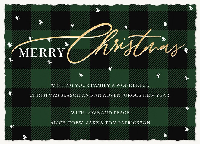 Pinewood Plaid Christmas Cards