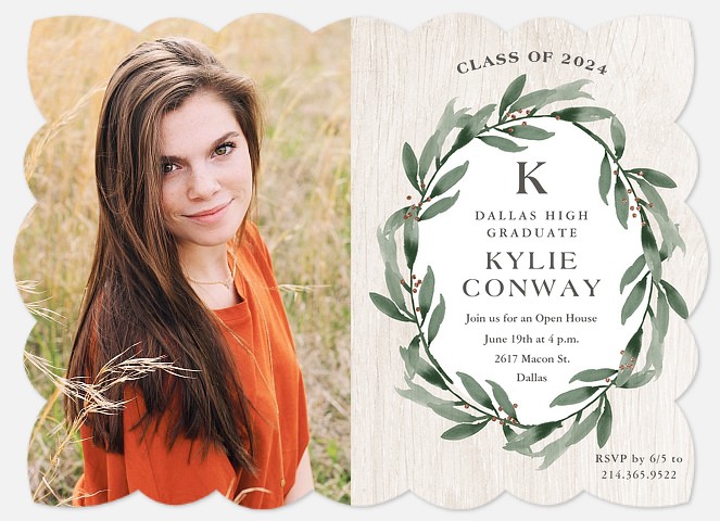 Rustic Wreath Graduation Cards