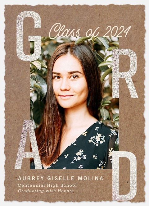 Diamond Glitter Graduation Cards