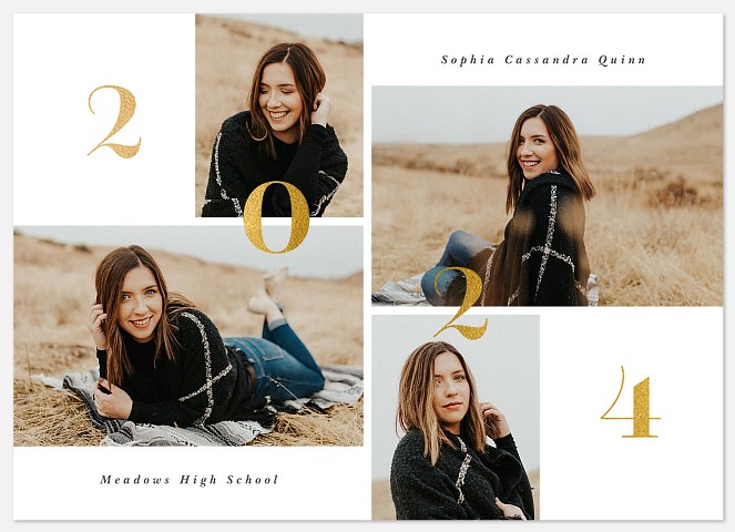 Diagonal Year Graduation Cards