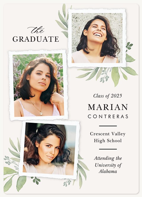 Garden Collage Graduation Announcements