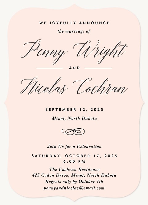 Wedding Party Wedding Announcements