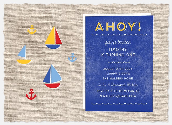 Nautical Kids' Birthday Invitations