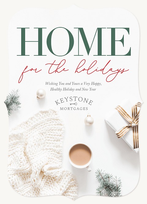 Cozy Home Business Holiday Cards