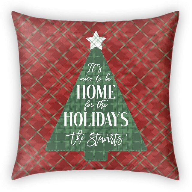 Plaid Tree Custom Pillows