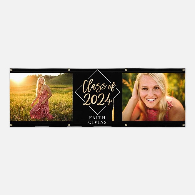 Contemporary Cap Graduation Banners