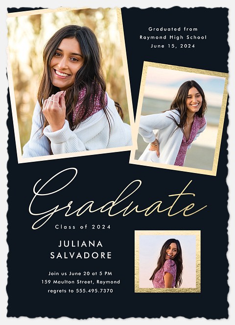 Elegant Snapshots Graduation Cards